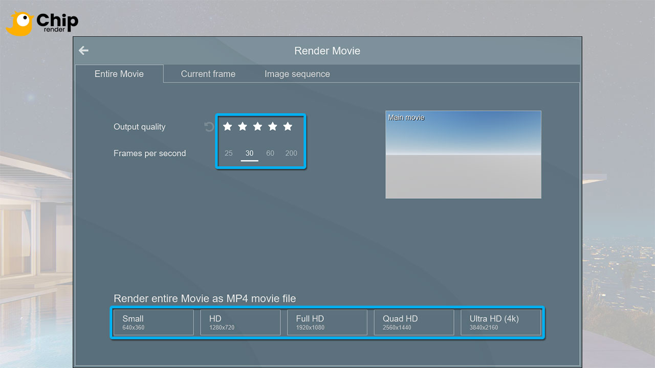 4 ways to reduce render time in Lumion change output settings